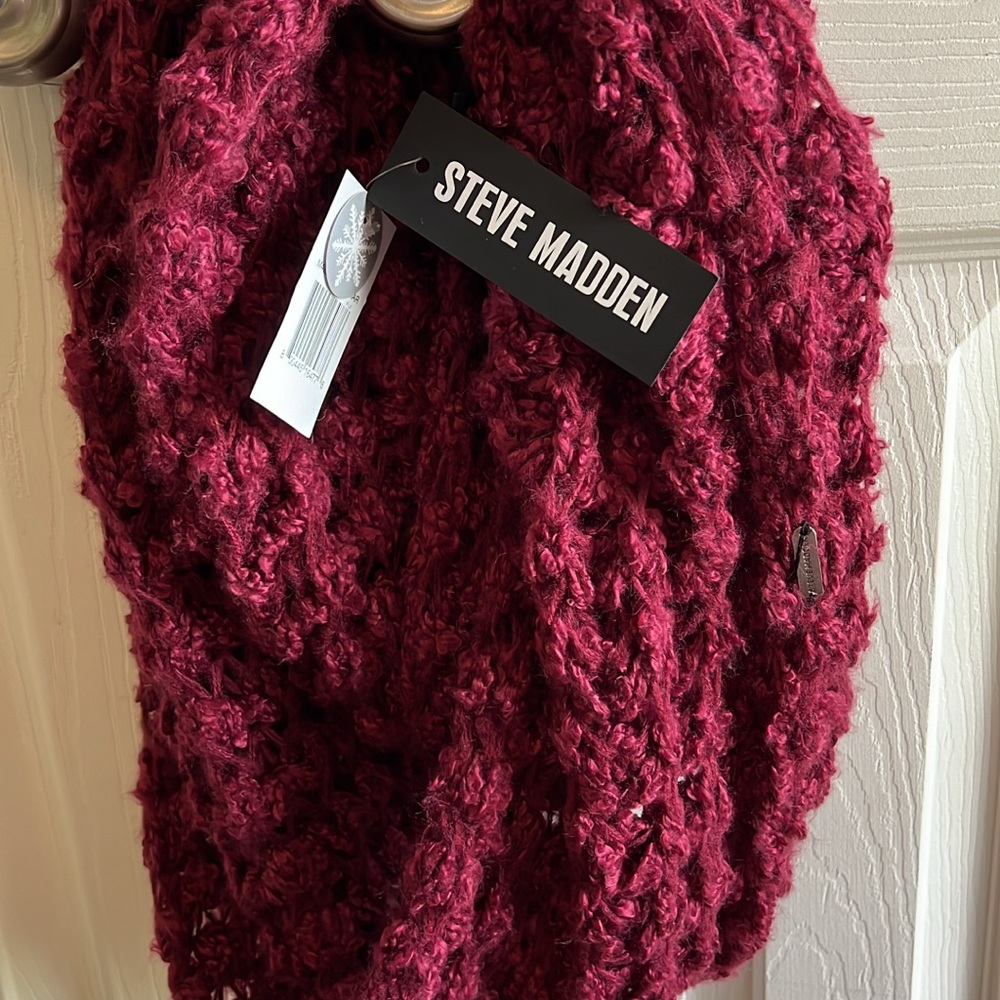 Steven By Steve Madden Burgundy Scarf
